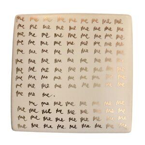 Hugo Guinness For J.Crew Ceramic Trinket Box With Gold "Me" Design